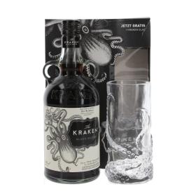 The Kraken Black Spiced Rum incl. long drink glass (B-ware) 