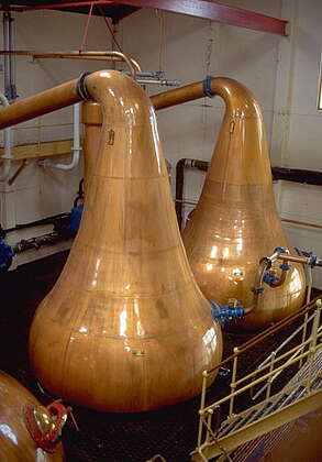 A picture of the pot stills from a higher point