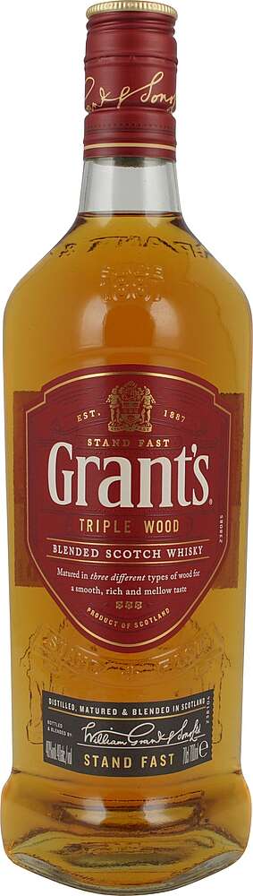 3 Whisky Scotch Blended Years Wood Whisky - Grant's Triple Grant's