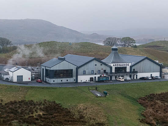 The Ardnahoe distillery from above